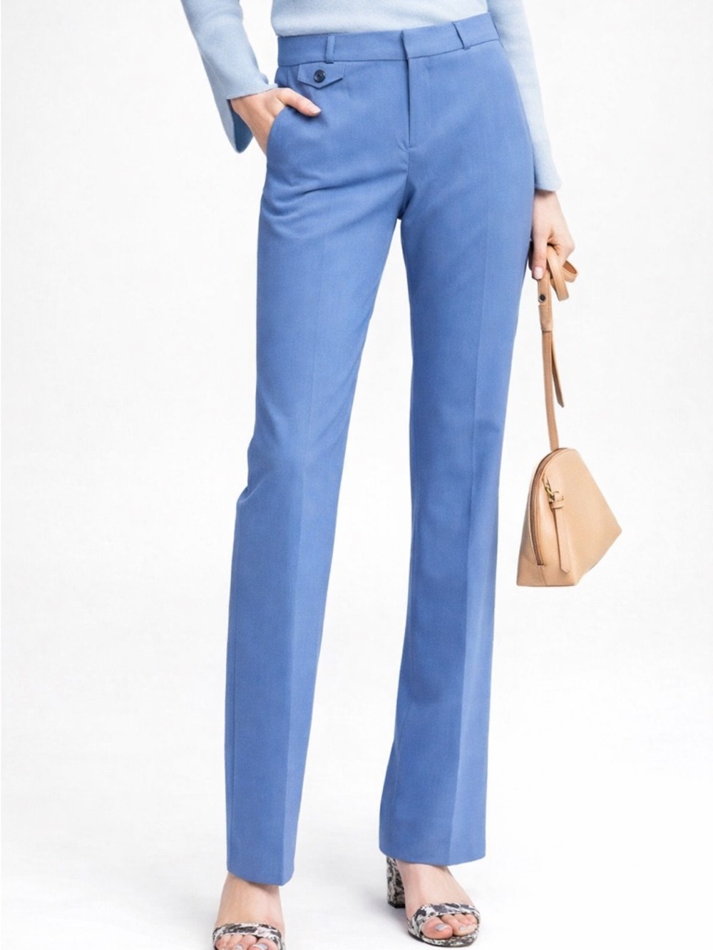 Banana Republic Logan Wool Blend Pants in Blue Jay Size 6
